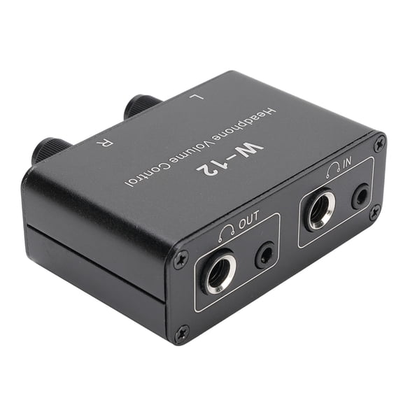 Sorven Stereo Volume Controller Volume Controller, 3.5mm 6.35mm Stereo Sound Volume Attenuator Aluminum Alloy for Studio
