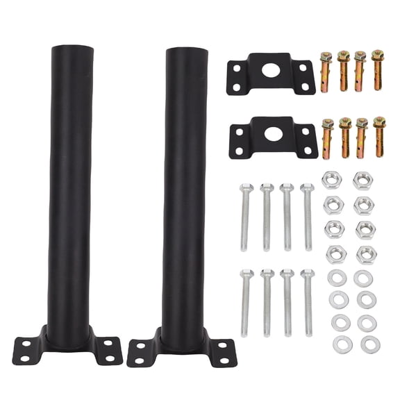 Sorven Street Light Pole Mounting Arm Light Pole Mount, 2 Set Wall Mounted Solar Lighting Mounting Bracket Extension Pole Kit for Barn Lights