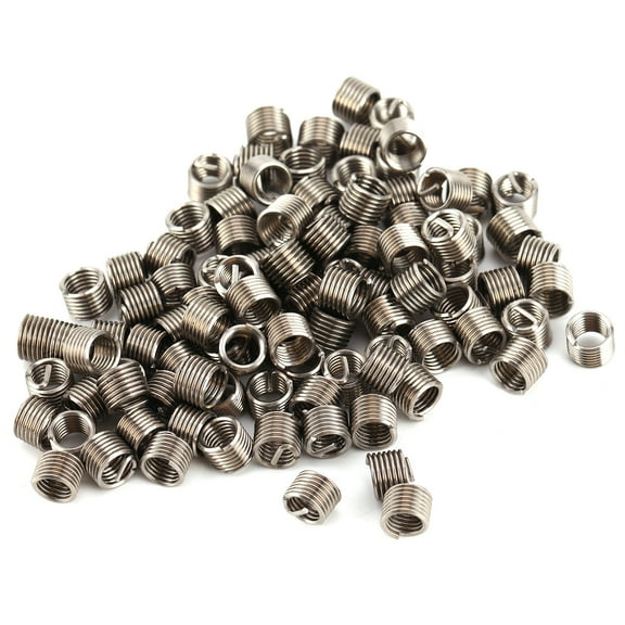 Sorven Thread Insert Insert 100pcs Thread Repair Insert Kit 304 Stainless Steel High Strength Thread Repairing Tool M5 x 0.8 x 1.5D