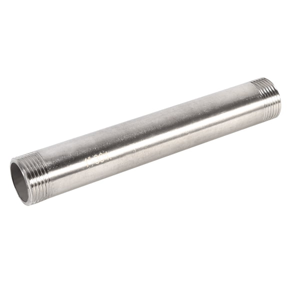 Sorven Thread Pipe Fitting STAINLESS STEEL MALE THREAD PIPE FITTING 200MM 1/4 1/2 3/4 1 STRAIGHT COUPLING FOR AIR FUEL WATER PIPES