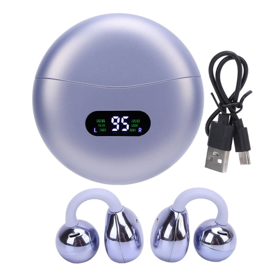 Sorven Translator Device EarbudsTranslator Earbuds, in Real Time Language Translator Earbuds Long Battery Life for Travel Purple