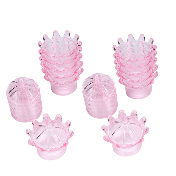 Sorven Transparent Crown Plastic Box 12Pcs Transparent Crown Plastic Candy Box Bags for Party , Chocolate Boxs, The One with Love, Friendship, Affection, Sweetness