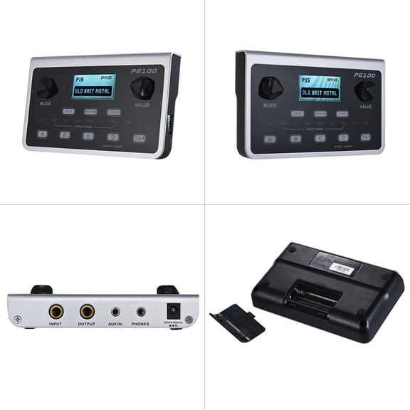 Sorven True Bypass Processors PE100 Portable Multi-effects Processor Guitar Effect Pedal 39 Effects 40 Drum Patterns 10 Metronomes Tap Tempo
