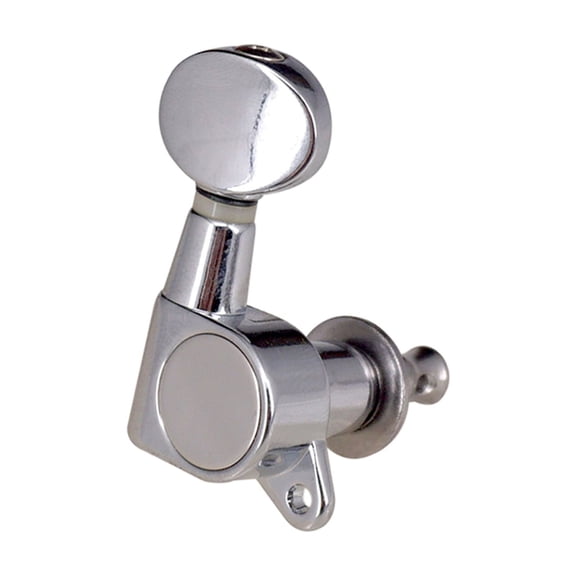 Sorven Tuning Machines Sealed Machine Heads Grover Tuning Pegs, Sealed String Tuning Pegs, Heavy Duty Machine Heads, 6pcs Right Guitar Tuners, Chrome Silver for Electric or Acoustic Guitar