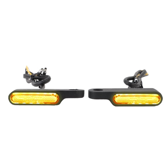 Sorven Turn Signal Handlebar Indicator Blinker Light Handlebar Indicator Blinker Light, Retro Style DC12V Motorcycle LED Turn Signal for Off Road Vehicle ATV Black Housing