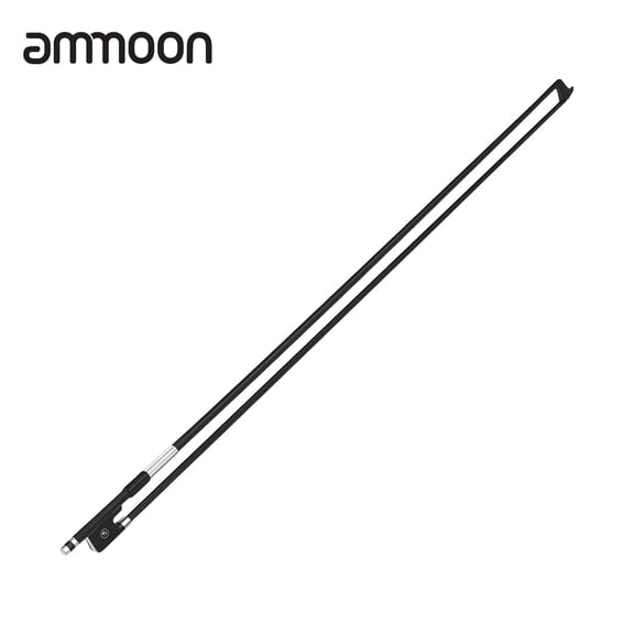 Sorven Violin Accessories Accessories ammoon 4/4 Violin Bow Carbon Fiber Round Stick Fiddle Bow Ebony Frog Black Horsehair Well Balanced