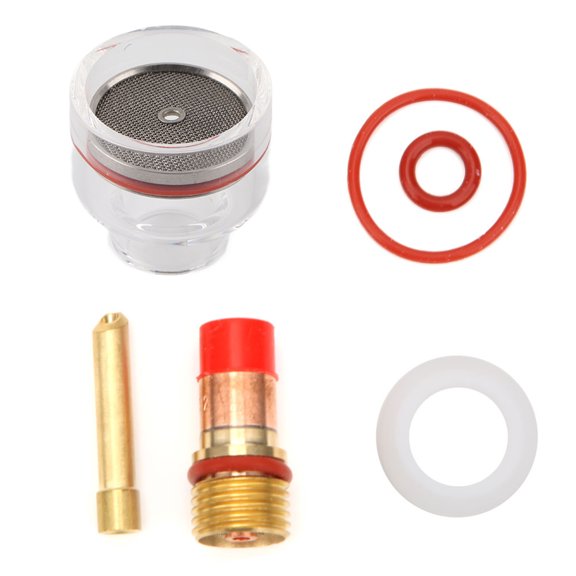 Sorven WP Gas Lens Transparent Glass Cup, Copper Collet Body, WP Torch Kit with Collet Glass Cup for WP-17/18/26