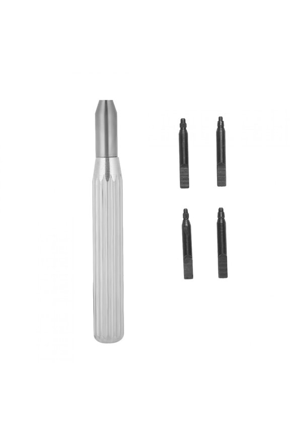 Watch Tube Insert Opener Watch Crown Tube Insert Remover Tool with 4 Pins, Professional Watch Repair Tool for Tube Replacement, Stainless Steel Material