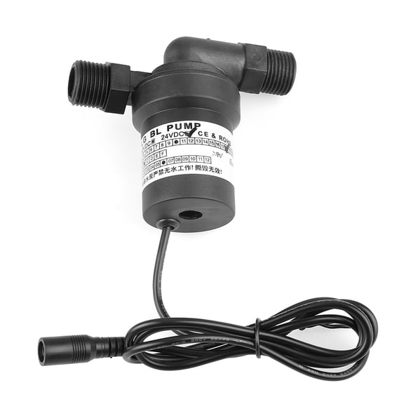 Sorven Water Circulation DC24V 18W Hot Solar Heater Hot Circulation Pump Engineering Plastic Sturdy Durable Easy Install Shows Direction