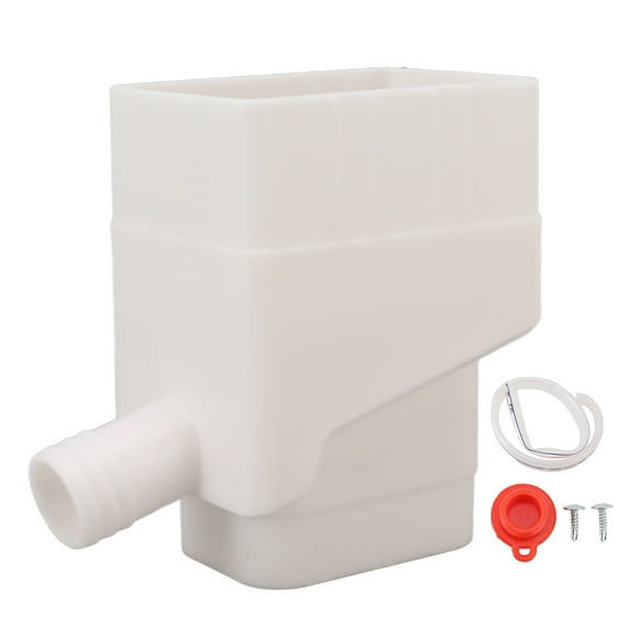 Sorven Water Collection System Rainwater Collection System, Universal Easy Maintenance Downspout Rainwater Collection System for Outdoor for Lawn White