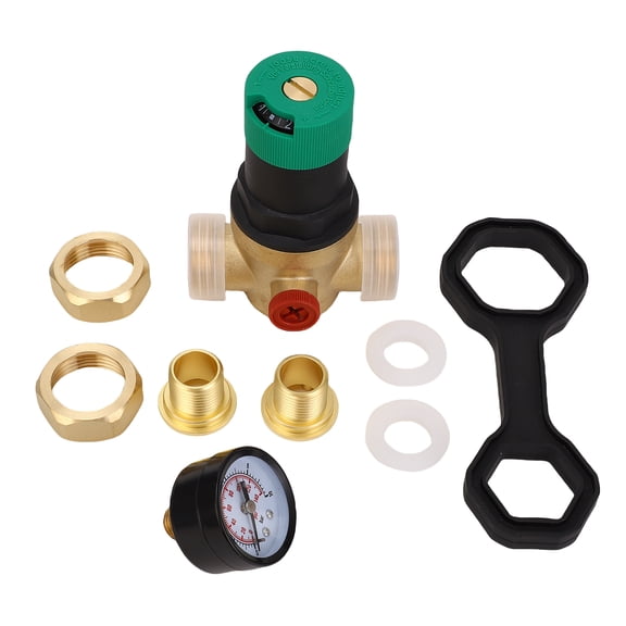 Sorven Water Pressure Regulator Brass Water Pressure Regulator with Meter for Efficient Control and Adjustment Suitable for Various Scenarios