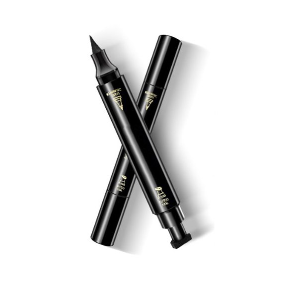 Sorven Waterproof Liquid Pencil, Stamp Pen Soft Tip Double Headed Triangular Quick Drying Waterproof for Daily Party