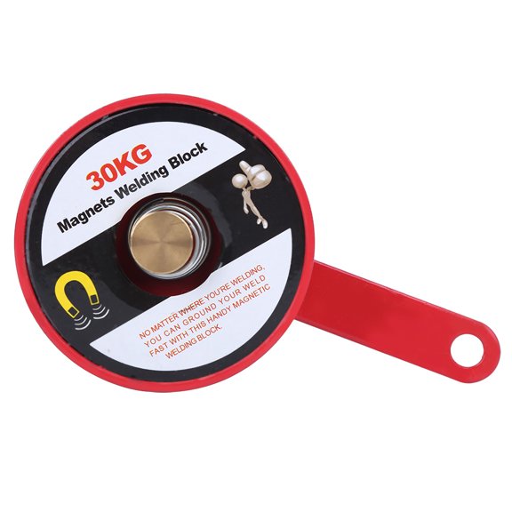 Sorven Welding Tool Magnet Welding Block Magnetic Grounding Positioner Clamp Red Alloy Steel 30kg Suction