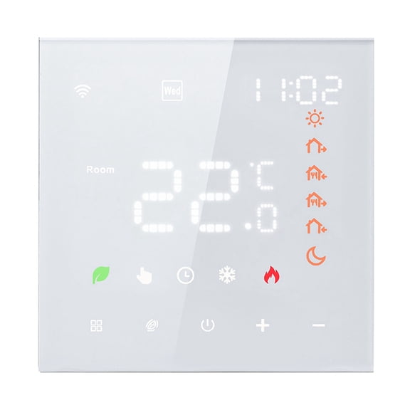 Sorven WiFi Thermostat Indoor Smart Thermostat 3A Digital Programmable LCD Display Touchscreen Underfloor Heating Temperature Controller Digital Intelligent Wall Thermostat for Water Heating