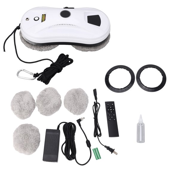 Sorven Window Cleaner Robot Window Cleaner Robot, 14.5cm Dual Wheel Auto Routine Planing Glass Cleaning Robot 100-240VAC for Indoor US Plug
