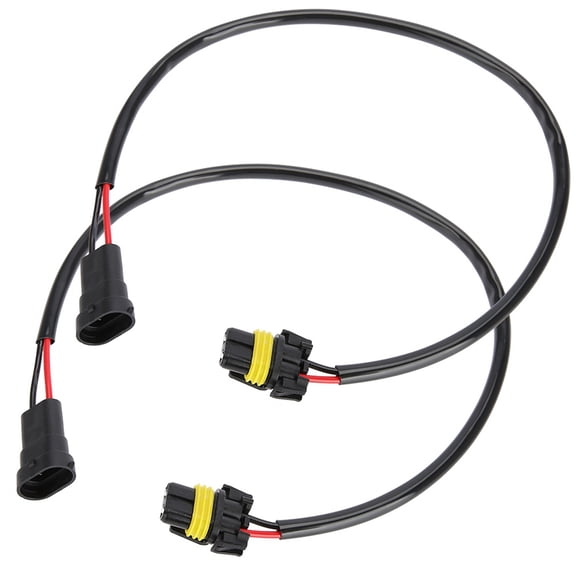 Sorven Wire Harness 2pcs H11 9006 Headlight Fog Light Conversion Adapter Connector Cable Sockets Plug Play ABS 40cm 15.7inch Length 65g Weight