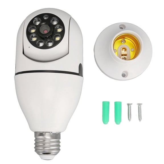 Sorven Wireless Camera Bulb Security Camera, 360 Degree Panoramic Wireless Bulb Security Camera 1080P for Daytime for Home