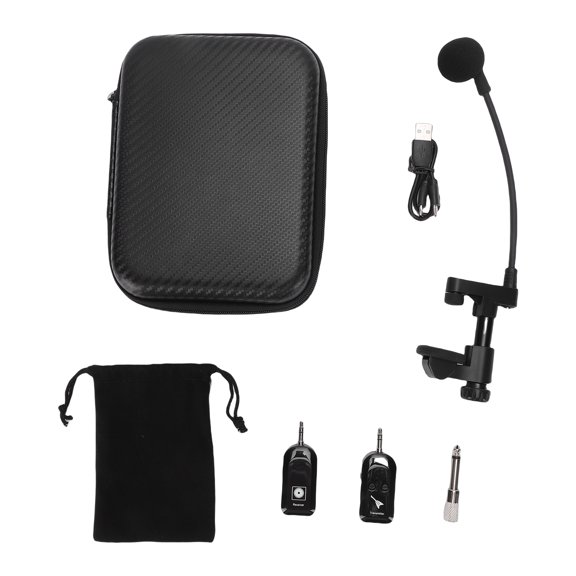 Sorven Wireless Instrument MicMicrophone Wireless Instrument Microphone 2.4G Violin Cello Guitar Clip On Condenser Mic for Stage Performance Band