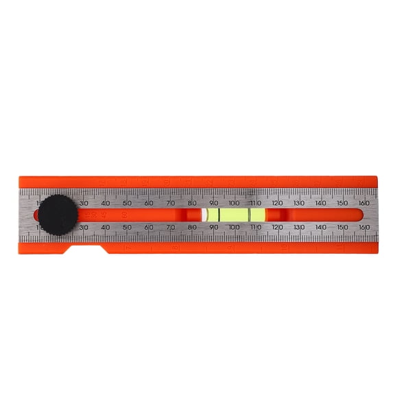Sorven Woodworking Leveling Marking Tool Depth Adjustable Position Marking Protractor Tool Knob Multi Angle Foldable Depth Measuring Ruler Level Gage Angle Finder Accurate Woodworking Tool