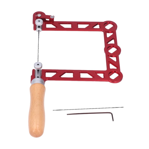 Sorven Woodworking Saw Mini Woodworking Hand Saw U Shape Wooden Handle Coping Saw Metal Processing Jewelry DIY Crafts Red