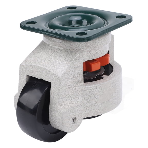 Sorven Workbench Caster Wheel Leveling Caster, Plate Mount Caster 75mm Nylon Wheel for Mechanical Equipment