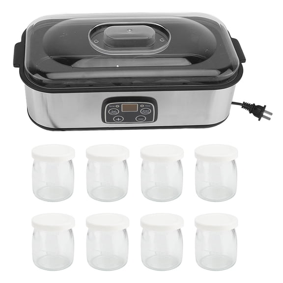 Sorven Yogurt Maker Machine Homemade Yogurt Maker, 1.4L Electric Yogurt Maker Adjustable Temperature Time Yogurt Maker Machine with 8pcs Yogurt Jars for Milkshake Jam Ice Cream Pudding