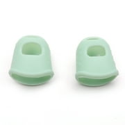 Sorven finger protector Finger 2pcs Silicone Finger Fingertip Protectors for Beginners Starters Green Large
