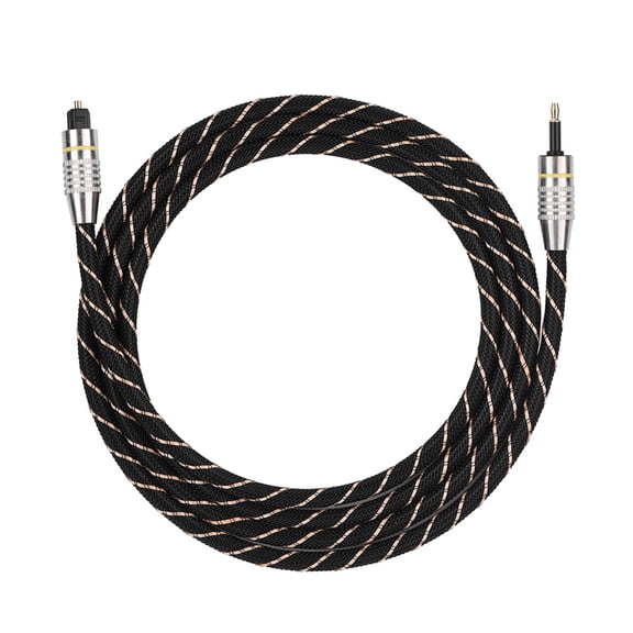 Sorven to mini plug cableto Mini Plug 3.5mm Optical Fiber Digital Audio Cable SPDIF Gold Plated Connector Round Black 1.5m HiFi Sound Home Entertainment System