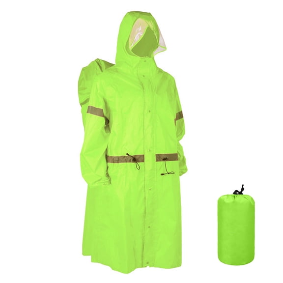 Sorven rain poncho Hooded Rain Poncho for Adults High-visibility Reflective Waterproof Raincoat Jacket with Backpack Cover for Men Women Outdoor Rain Gear