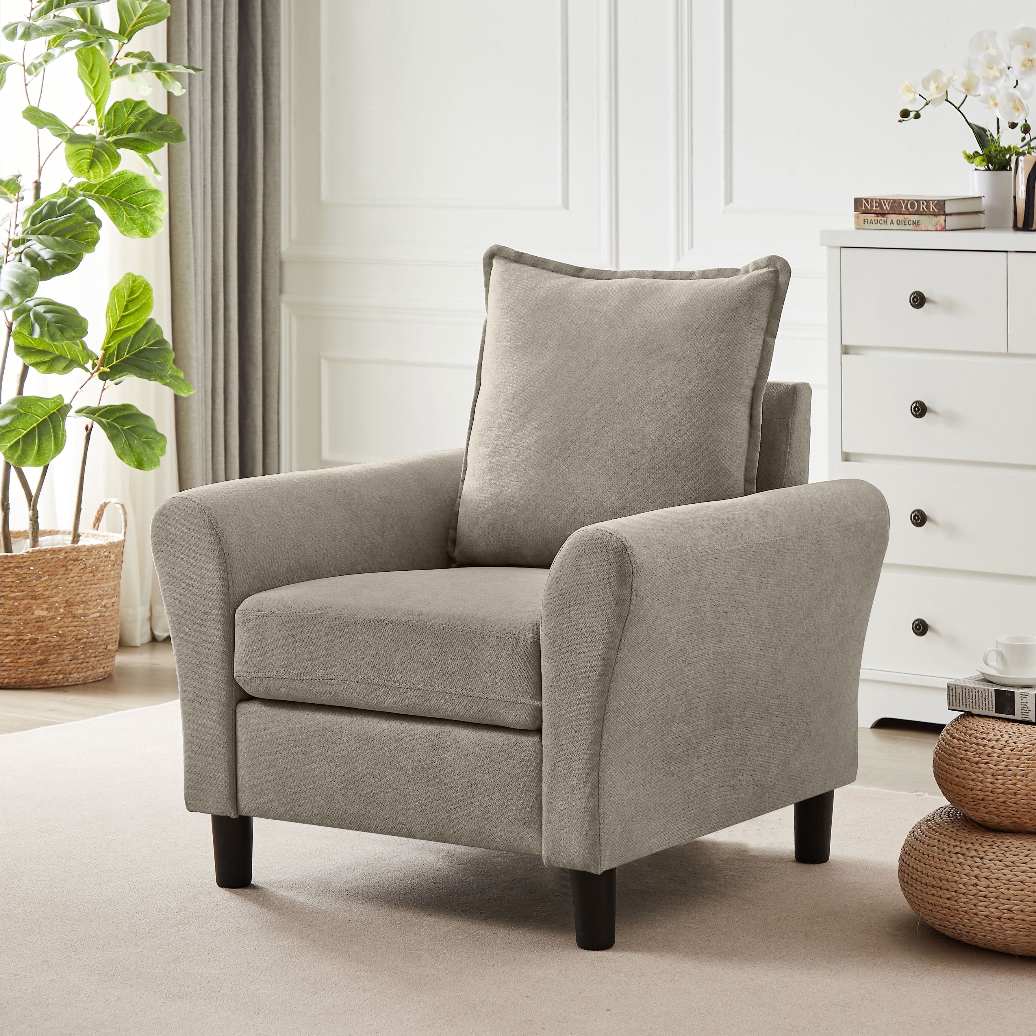 Soscana, Accent Chair, Beige, Single Armchair for Living Room - Walmart.com