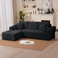 thumbnail image 1 of Soscana Boneless Couches for Living Room with Chaise,102" Sectional Sofa with Throw Pillow,Cozy Cloud Couch with L-Shaped,Sponge Compression Sofa,No Assembly Required,for Living Room,Apartment, APT, 1 of 8