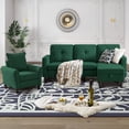thumbnail image 1 of Soscana Sectional Sofa 3 Seat L Shaped Couch with Storage Ottoman & Accent Chair,Modern Living Room Furniture Set for Small Space Home Apartment Office Studio, 1 of 8