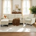 thumbnail image 1 of Soscana Corduroy Living Room Furniture Set,Convertible Sectional Sofa with Storage Ottoman & Accent Chair,3 Seat L Shaped Couch with Reversible Chaise & Side Pockets, for Living Room Office Apartment, 1 of 7