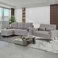 thumbnail image 1 of Soscana Convertible L Shaped Sectional Sofa and Loveseat, 3 Seat Sofa Couch with Storage Ottoman and Love Seat, Couch and Loveseat Set for Living Room Office Apartment Bedroom, 1 of 9