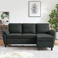 thumbnail image 1 of Soscana Modular Sofa Convertible Sectional Sofa with Ottoman,L-shaped 3 Seat Couch with Storage Footstool Side Pocket,for Living Room Home Office, 1 of 9