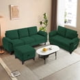 thumbnail image 1 of Soscana Living Room Furniture 2 Piece Set,Sectional Sofa Couch with Storage Ottoman and Double Seater Loveseat,Green, 1 of 9