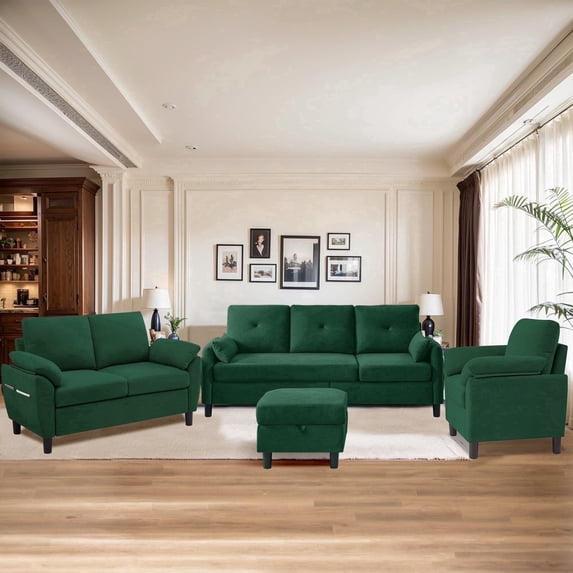 Soscana Living Room Furniture Set,Convertible Sectional Sofa with ...