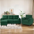 thumbnail image 1 of Soscana Living Room Furniture Set,Convertible Sectional Sofa with Storage Ottoman and Accent Chair,Modern Linen 4 Seat L Shape Couch Sofa Set with Side Pocket for Living Room,Office,Apartment,Studio, 1 of 7