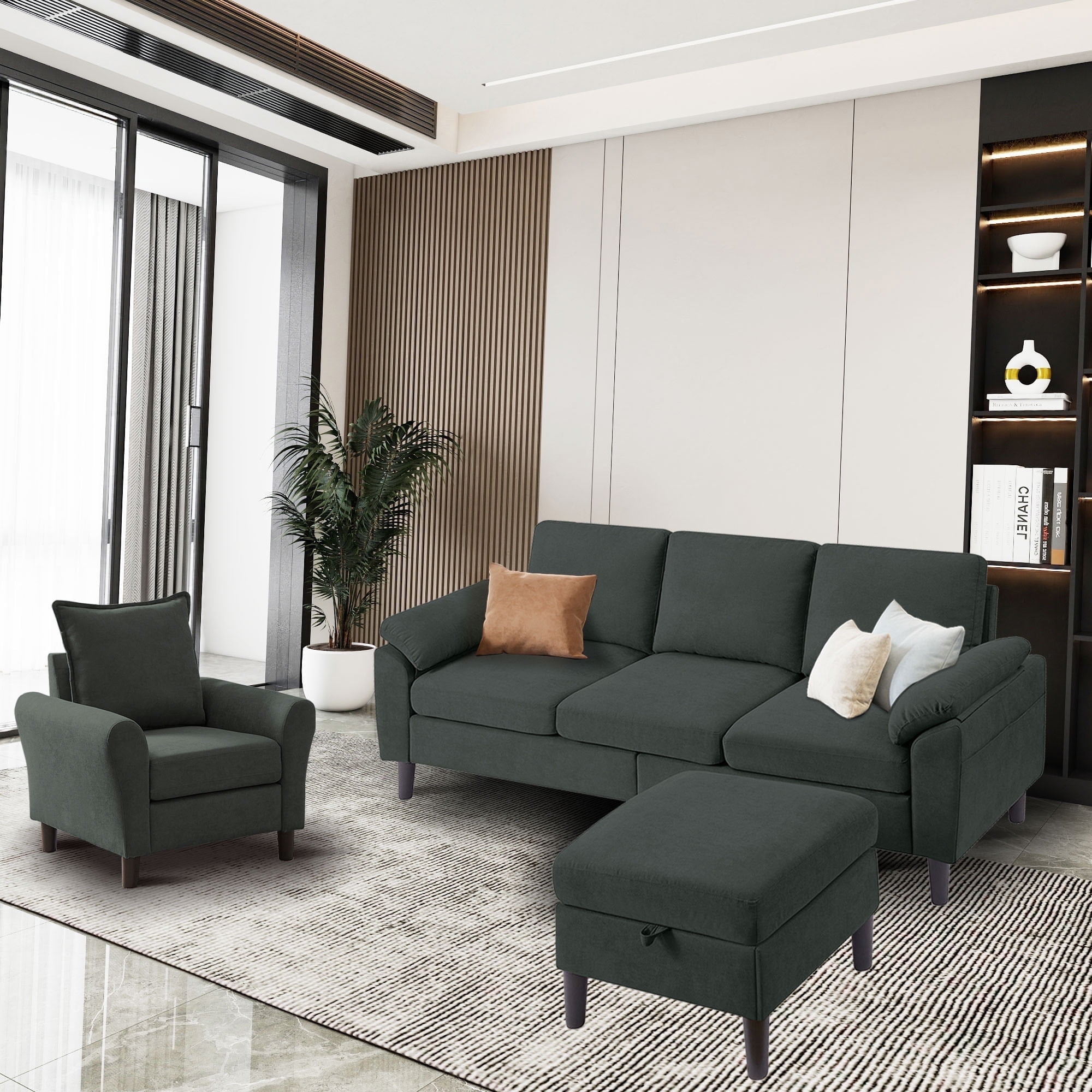 Soscana Living Room Furniture Sofa Set,Sectional Sofa with Storage ...