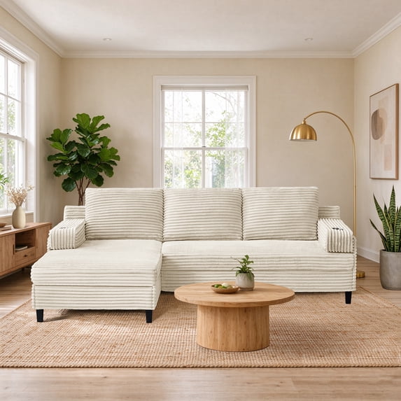 Soscana Sectional Sofa,3 Seater L-Shaped Couch for Living Room,Apartment,APT