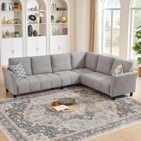 Soscana Sectional Sofa Couch L Shaped Corner Sofa,Upholstered 6-seater Sofa with Detachable Back Cushion, Oversized Modern Modular Sofa for Living Room Apartment Office
