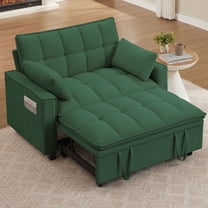 Soscana Convertible Sofa Bed Loveseat with Adjustable Backrest,3 in 1 Sleeper Sofa Pull Out Bed Reclining Couch with 2 Lumbar Cushions and Storage Side Pockets for Living Room,Apt,Office,Studio