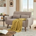 thumbnail image 1 of Soscana Loveseat Double Seat Sofa Couch with 2 Throw Pillows, Modern Creative Small Couches Love Seat for Living Room Apartment Bedroom Small Space Office Studio, 1 of 10