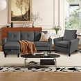 thumbnail image 1 of Soscana Sectional Sofa Set with Storage Ottoman and Accent Chair,Living Room 3 Seat L Shaped Couch and Single Chair Armchair,Living Room Furniture Set for Home Apartment Office Studio, 1 of 8