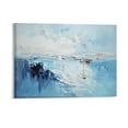 thumbnail image 1 of Soscooter Blue Wall Art Canvas for Living Room Textured Turquoise Painting for Bedroom Teal Artwork Framed Home Office Kitchen Dining Room Mens Room Wall Decor,16x12 inches, 1 of 8