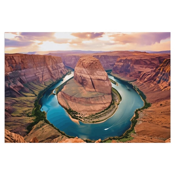 Soscooter Grand Canyon Arizona Wall Art Nature National Park Horseshoe Bend Landscape Canvas Prints Sunset Picture Wall Decor Colorado Mountain Painting Artwork 36x24 inches
