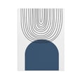 thumbnail image 1 of Soscooter Navy Blue Boho Canvas Wall Art Abstract Wall Decor Minimalist Print Geometric Botanical Lines Painting for Bedroom Office Bathroom 12x16 inches, 1 of 8