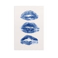 thumbnail image 1 of Soscooter Navy Wall Art, Retro Preppy Canvas Wall Decor Kiss Lips Print, Trendy Minimalist Aesthetic Pictures for College Dorm Room Bedroom 24x36 inches, 1 of 8