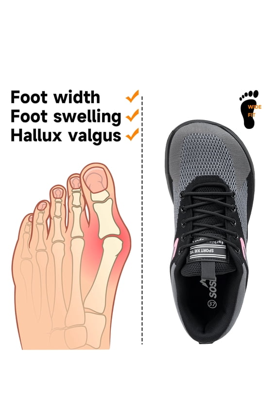 Hands-Free Slip-On Wide Toe Box Barefoot Sneakers - Women's Zero Drop Walking Shoes