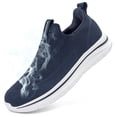 thumbnail image 1 of Sosenfer Men's Breathable Slip on Walking Shoes Hands Free Slip in Sneakers Easy Wear Running Shoes Blue, 1 of 7